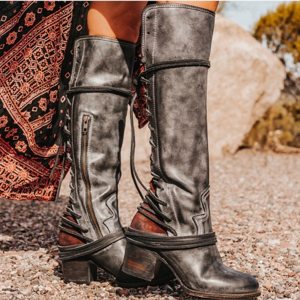 Freebird Coal Tall Boots Size 8